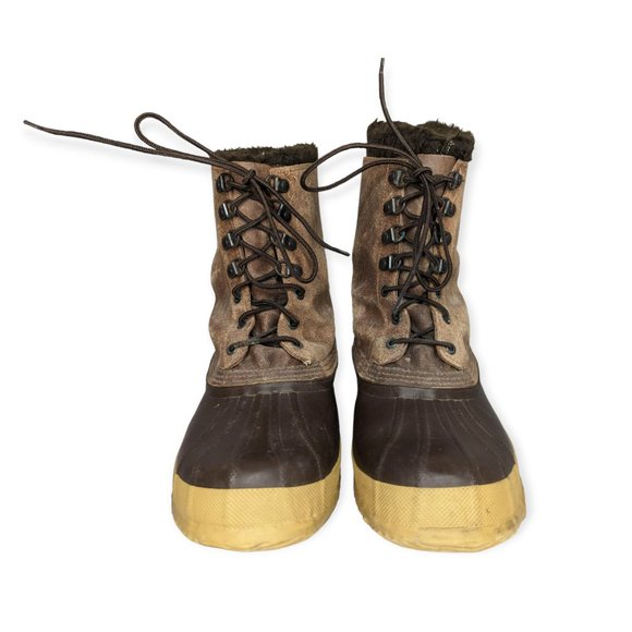 Sorrel x Eddie Bauer Leather Duck Boots Women's Size 11.5 - Picture 3 of 12